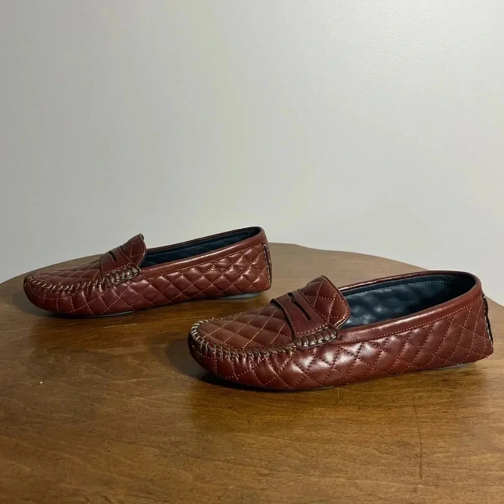 Gorgeous Johnston & Murphy British Quilted Lambskin‎ Driving Loafer Shoes…